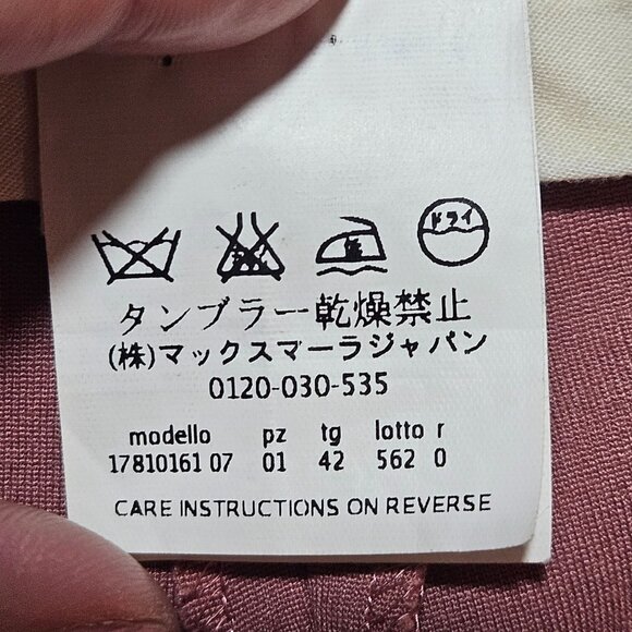 Max Mara Women's Slim Fit Mauve Trousers Quiet Luxury Business Court Core sz 8 - Picture 14 of 16